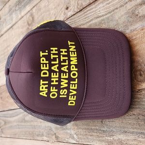Petals and peacocks Health is wealth brown truck hat